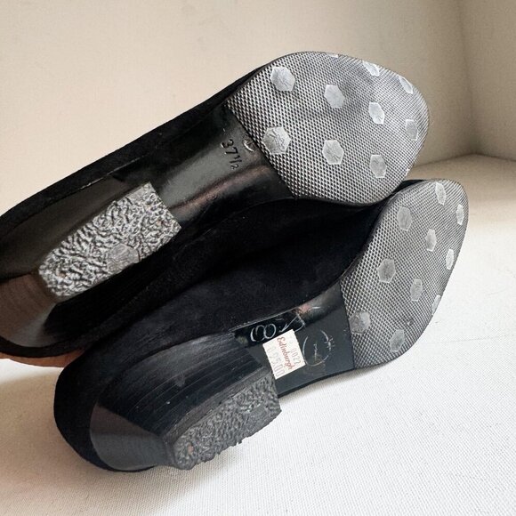 Clarks Artisan Burgundy Purple Stacked Heel Heels 9.5 - Picture 4 of 11